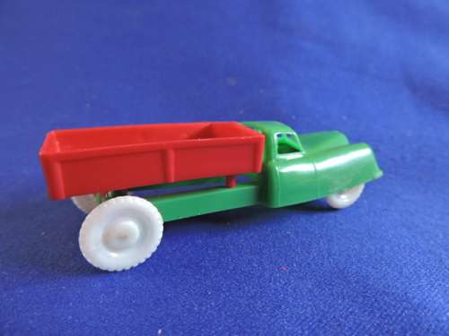 South African plastic toy truck. Not Dinky Corgi Matchbox or Hot Wheel (Green cab Red bin)