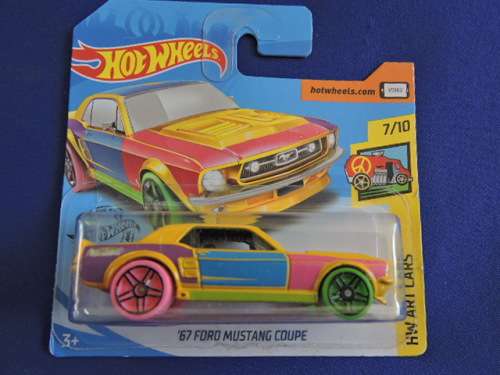 Hot Wheels FORD Mustang GT Coupe ( Multi colour pink and Green wheels )..