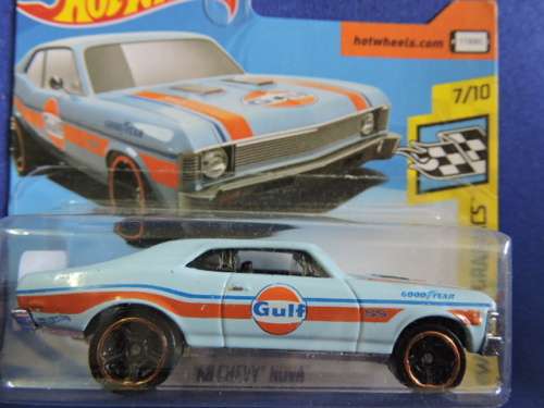 Hot Wheels Chevy Chevrolet NOVA  ( Gulf Colours ) # BLOW OUT CHEVY SALE #.
