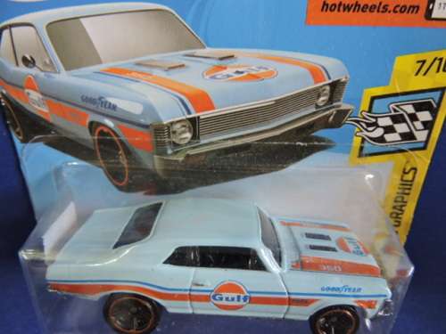 Hot Wheels Chevy Chevrolet NOVA  ( Gulf Colours ) # BLOW OUT CHEVY SALE #.