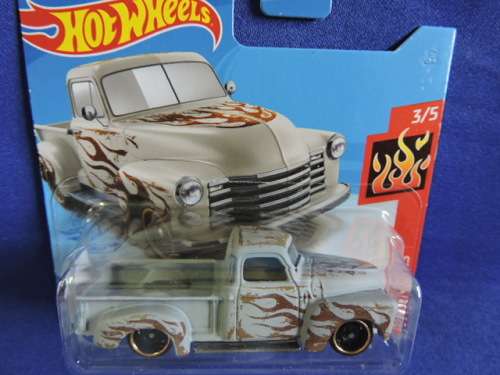Hot Wheels 52 Chevy Chevrolet Truck (Grey with flames) # BAKKIE BONANZA # BLOW OUT CHEVY SALE # ..
