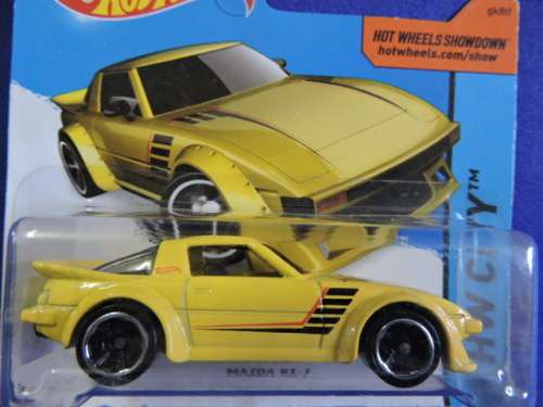 Hot Wheels MAZDA RX-7  ( Yellow )  #  MAZDA nie ander kar nie  #