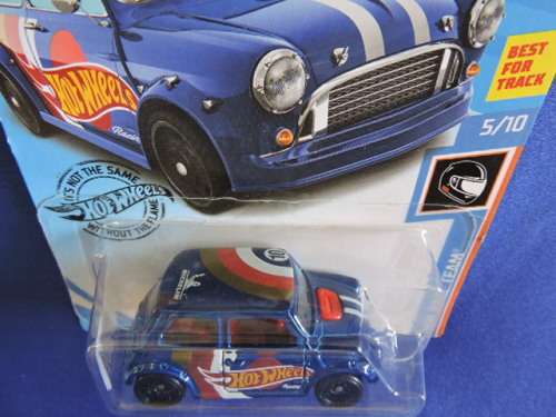 Hot Wheels MORRIS MINI ( HW Dark Blue ) Long Card # MINI MANIA # .....