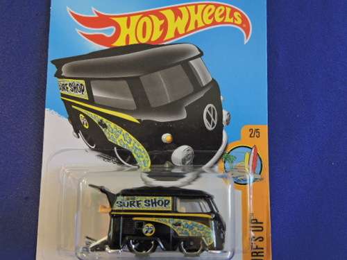 Hot Wheels Volkswagen VW Kool Kombi ( Surf shop black ) Long Card.....