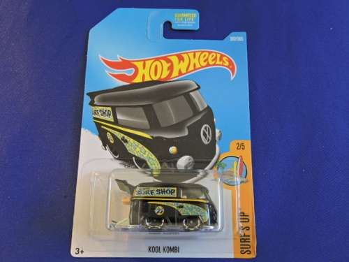 Hot Wheels Volkswagen VW Kool Kombi ( Surf shop black ) Long Card.....