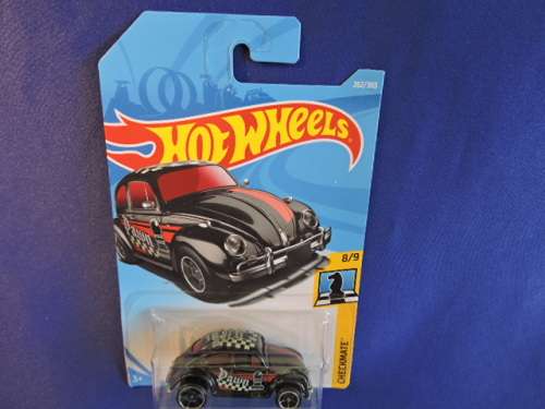 Hot Wheels Volkswagen VW Beetle ( Black Pawn ) Long Card........