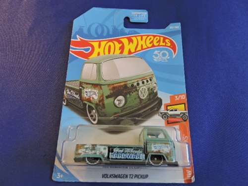 Hot Wheels Volkswagen VW T2 Pickup Combi Kombi ( Green Hardware ) Long Card........