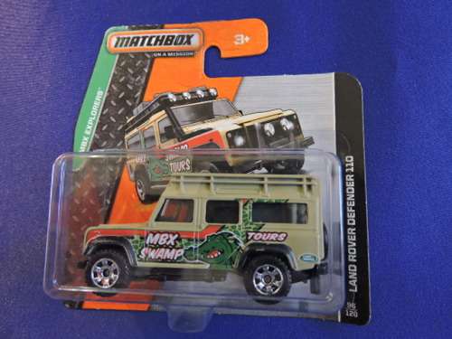 Matchbox LAND ROVER DEFENDER 110 ( MBX Swamp ) Like Hot Wheels Short Card......