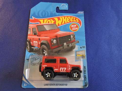 Hot Wheels LAND ROVER DEFENDER 90 (  Red #07 ) Long Card  # HW BLOW OUT SALE #