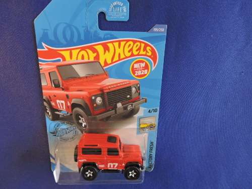 Hot Wheels LAND ROVER DEFENDER 90 (  Red #07 ) Long Card  # HW BLOW OUT SALE #