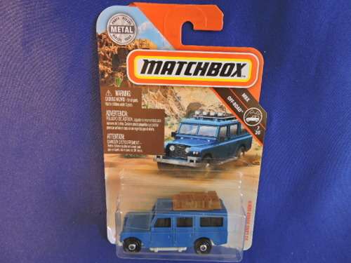 Matchbox LAND ROVER DEFENDER GEN 11 ( Blue with roof rack ) Like Hot Wheels Long Card........