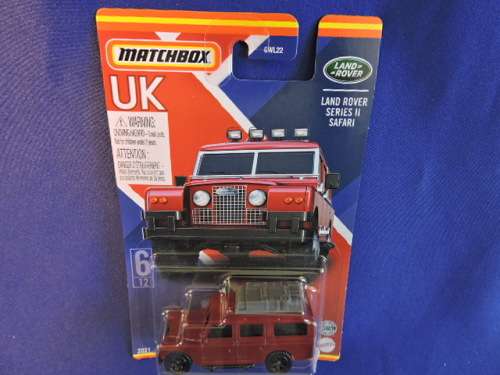 Matchbox LAND ROVER DEFENDER SERIES 11 ( Maroon with roof rack ) Like Hot Wheels Long Card........