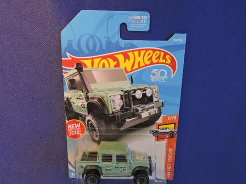 Hot Wheels LAND ROVER DEFENDER DOUBLE CAB ( Teal ) Long card # BAKKIE BONANZA #.............