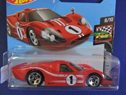 Hot Wheels FORD GT 40 MKIV ( Red 1 ) Short Card