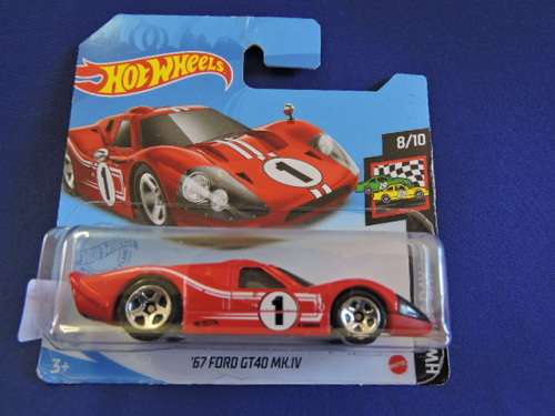 Hot Wheels FORD GT 40 MKIV ( Red 1 ) Short Card