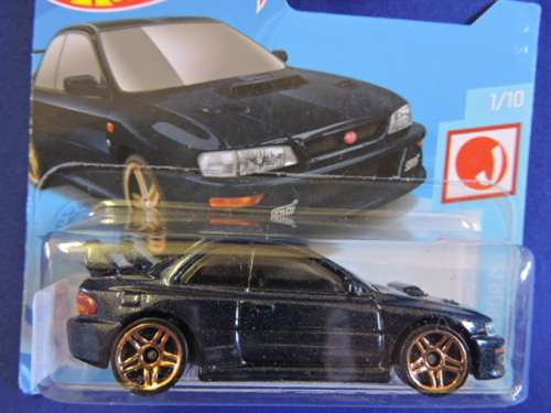 Hot Wheels SUBARU IMPREZA 22B STi-VERSION ( Black ) Short Card .