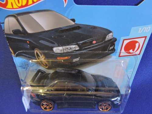 Hot Wheels SUBARU IMPREZA 22B STi-VERSION ( Black ) Short Card .