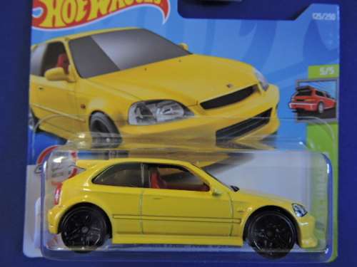 Hot Wheels HONDA CIVIC TYPE R ( Yellow ) Short Card   # HW BLOW OUT SALE #