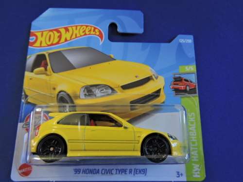 Hot Wheels HONDA CIVIC TYPE R ( Yellow ) Short Card   # HW BLOW OUT SALE #
