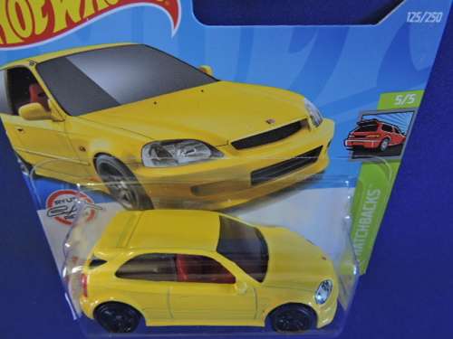 Hot Wheels HONDA CIVIC TYPE R ( Yellow ) Short Card   # HW BLOW OUT SALE #