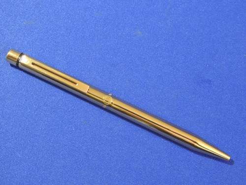 Shaeffer White Dot Imperial Brass ball point pen Metal Cased with valvet bag.