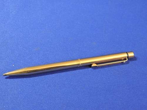 Shaeffer White Dot Imperial Brass ball point pen Metal Cased with valvet bag.