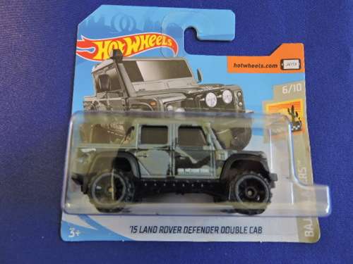 Hot Wheels LAND ROVER DEFENDER DOUBLE CAB ( Grey camo ) Short card # BAKKIE BONANZA #.............