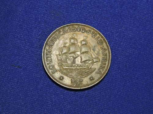 1946 South Africa Suid Afrika Half Penny 1/2d  # Crazy Bargain Coin #