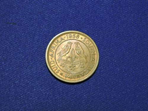 1958 South Africa Suid Afrika Quarter Penny (Farthing) 1/4d Mossies # Crazy Bargain Coin #