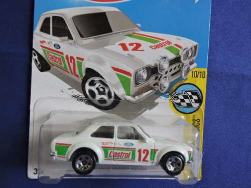Hot Wheels FORD ESCORT RS1600 ( White Castrol 12 ) Long Card......