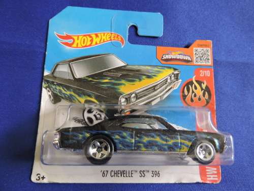 Hot Wheels Chevy Chevelle SS ( Blue with yellow flames )  # BLOW OUT CHEVY SALE #