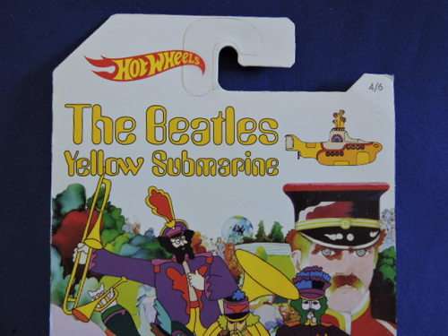 Hot Wheels MORRIS MINI ( The Beatles Yellow Submarine ) Long Card  # MINI MANIA # ....