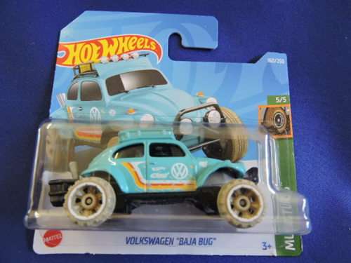 Hot Wheels Volkswagen BAJA BUG Off road VW Beetle ( Blue white wheels )