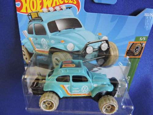 Hot Wheels Volkswagen BAJA BUG Off road VW Beetle ( Blue white wheels )