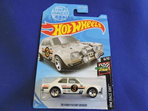 Hot Wheels FORD ESCORT RS1600 ( White Gum Ball #3 ) Long Card......