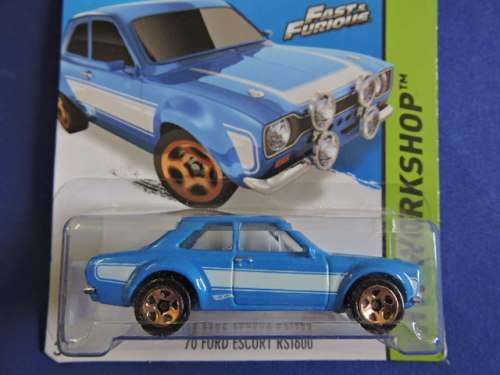 Hot Wheels FORD ESCORT RS1600 ( Blue with White stripe ) Long Card......