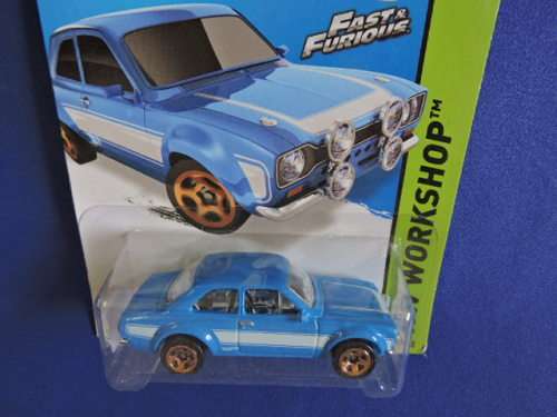 Hot Wheels FORD ESCORT RS1600 ( Blue with White stripe ) Long Card......