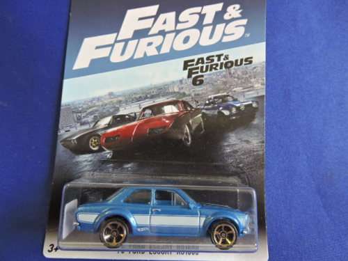 Hot Wheels FORD ESCORT RS1600 ( Blue with White stripe Fast & Furious ) Long Card......