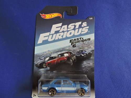 Hot Wheels FORD ESCORT RS1600 ( Blue with White stripe Fast & Furious ) Long Card......