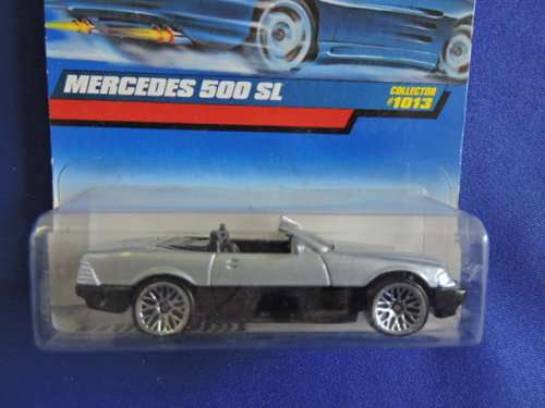 Hot Wheels MERCEDES BENZ  500 SL ( Silver open top ) Long Card  24 years old !.
