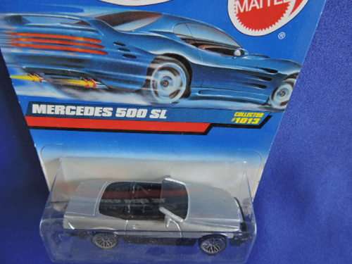 Hot Wheels MERCEDES BENZ  500 SL ( Silver open top ) Long Card  24 years old !.
