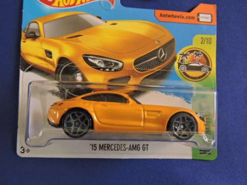 Hot Wheels MERCEDES BENZ  AMG GT  ( Gold/Yellow ) Short Card .
