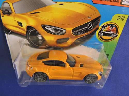 Hot Wheels MERCEDES BENZ  AMG GT  ( Gold/Yellow ) Short Card .