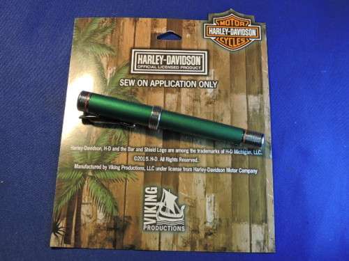 Harley Davidson Fountain Pen and cloth jacket Badge. All ORIGINAL !