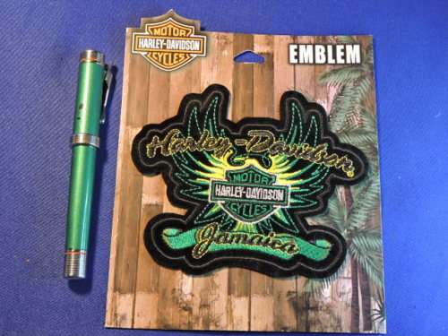 Harley Davidson Fountain Pen and cloth jacket Badge. All ORIGINAL !