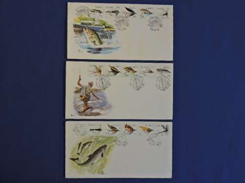 Fly fishing trio FDC Transkei   # SIMPLY STAMPS #..
