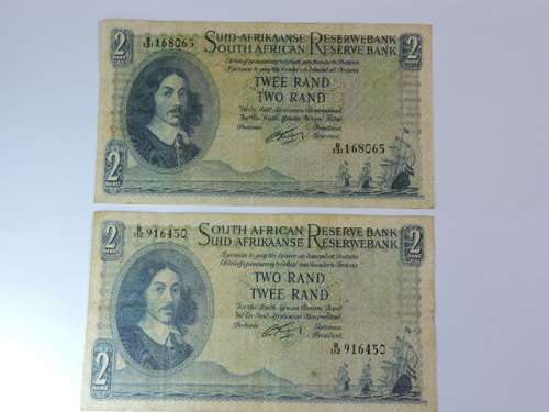 R2 Bank note Rissik x 2 Suid / South Africa