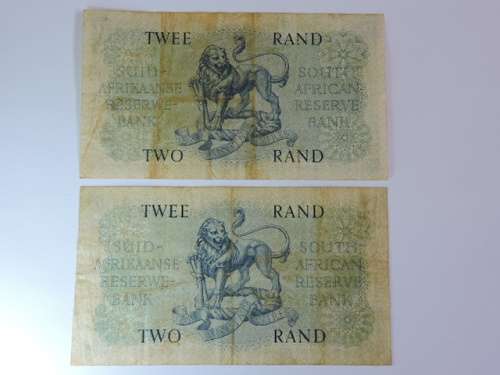 R2 Bank note Rissik x 2 Suid / South Africa