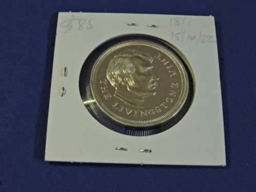 1 oz Fine Silver Coin LIVINGSTON Rhodesian Bullion coin Like silver Krugerrand.