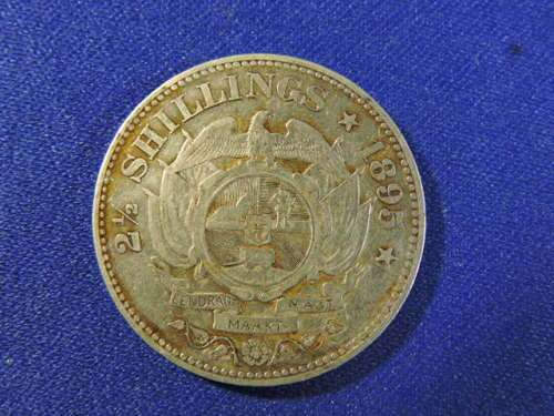 1895 ZAR Kruger 2,5 Shilling Silver Coin   #  CRAZY BARGAIN COIN  #